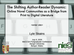 The Shifting Author-Reader Dynamic: Online Novel Communities as a Bridge from Print to Digital Literature